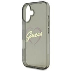 Guess Originální kryt GUESS IML Heart GUHCP16SHCHGSPK for Apple iPhone 16 , barva černá