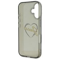 Guess Originální kryt GUESS IML Heart GUHCP16SHCHGSPK for Apple iPhone 16 , barva černá