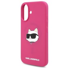 Karl Lagerfeld Originální kryt KARL LAGERFELD hardcase Silicone Choupette Head Print MagSafe KLHMP16SSCHPPLF for Apple iPhone 16 fuchsia