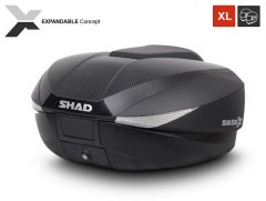 SHAD Vrchní kufr na motorku SHAD SH58X D0B58206 karbon (rozšiřitelný koncept) se zámkem PREMIUM D0B58206