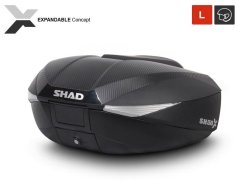 SHAD Vrchní kufr na motorku SHAD SH58X D0B58206 karbon (rozšiřitelný koncept) se zámkem PREMIUM D0B58206