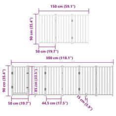 Petromila Zábrana pro psy s dvířky skládací 15 panelů hnědá 750 cm topol