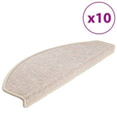 Vidaxl Nášlapy na schody 10 ks 65x24x4 cm taupe