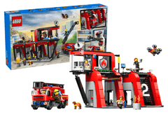 shumee LEGO CITY Bricks Požární stanice s hasičským autem 843 prvků 60414