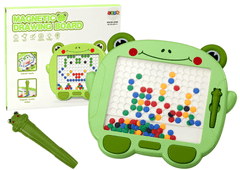 shumee Magnetická vzdělávací tabule Frog Stylus Pad Zelené korálky Puzzle