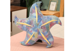 shumee Maskot Plyšový polštář Starfish Modrý 45 cm