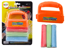 shumee Sada kříd s rukojetí Thick Sidewalk Chalk Orange 3 ks