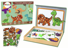 Lean-toys Vzdělávací Sada Puzzle Magnetických S Motivem Dinosaurů