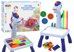 shumee Mini projektor Tetris Table 2v1 Blue Unicorn