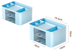 shumee Stolní úložný organizér se zásuvkami Modrý