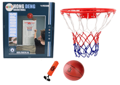 Lean-toys Basketbalová Sada Obruč Míč Pumpička