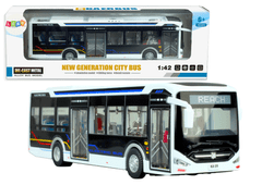 shumee Elektrický městský autobus 1:42 Kovová světla bílá