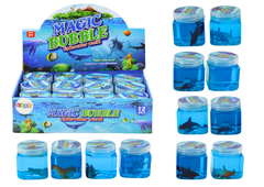 shumee Glutek Slime v krabičce Figurky zvířat 150 g 12 vzorů Modré