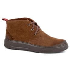 Kožené boty Chukka KAMPOL Sw brown velikost 45