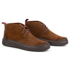 Kožené boty Chukka KAMPOL Sw brown velikost 45