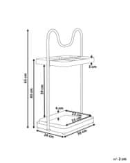 Beliani Kovový stojan na deštníky béžový CHAVERNY