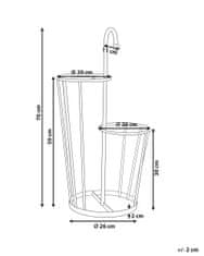 Beliani Kovový stojan na deštníky světle béžový CHAMBORD