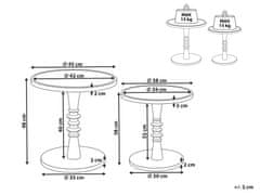 Beliani Sada 2 stolků z mangového dřeva tmavá THALIA