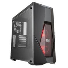 shumee COOLER MASTER MasterBox K500L PC skříň s RED LED ventilátorem