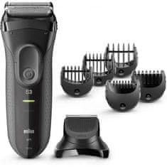 shumee BRAUN SERIES 3 SHAVE & STYLE 3000BT Elektrický holicí strojek se zastřihovačem vousů - černý