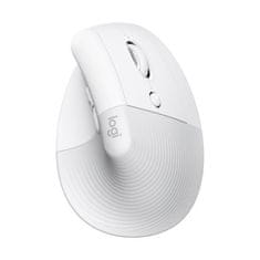 shumee Logitech Lift Ergonomic Vertical Wireless Mouse, USB Bluetooth nebo Logi Bolt Receiver, tichý – špinavě bílý