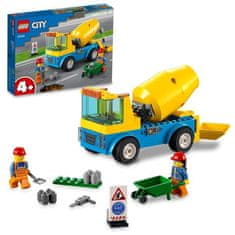 shumee LEGO 60325 City Great Vehicles Míchačka na beton, Stavební vozidla pro 4leté děti