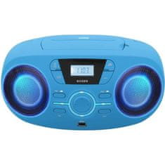 shumee Přenosné rádio BIGBEN CD61BLUSB Cd Usb Blue + světelné reproduktory