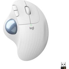 shumee Ergonomická myš - Bezdrátová - LOGITECH -ERGO M575 - Trackball - Bílá