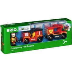 shumee BRIO World - 33811 - Zvuk a světlo hasičského auta - dřevěná hračka