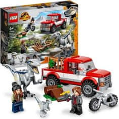 shumee LEGO Jurassic World Raptors 76946 Beta and Blue Captures, sestavitelná vozidla a minifigurky strážců