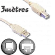 shumee Kabel USB 2.0 A samec / typ B 3m