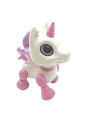 shumee Power Unicorn Mini - Robot Unicorn se světelnými a zvukovými efekty, ruční ovládání klikáním, opakování