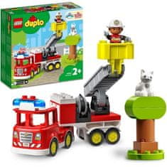 shumee LEGO DUPLO Town 10969 Hasičský vůz, hračka pro děti od 2 let, se světly a sirénou