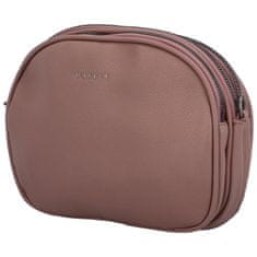 MaxFly Malá trendy koženková crossbody kabelka Jennifer, tmavě růžová