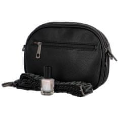 MaxFly Malá trendy koženková crossbody kabelka Jennifer, černá