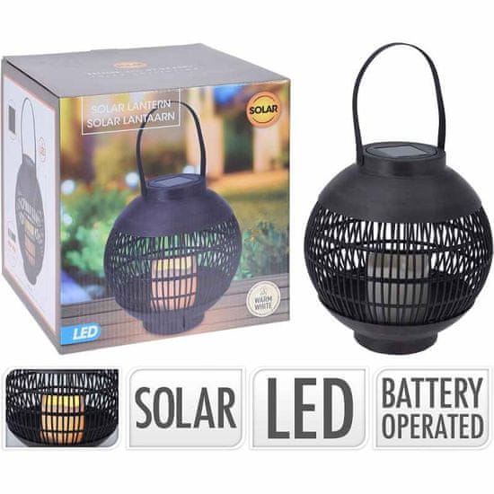 ProGarden Lucerna solární s LED svíčkou 22 x 23 cm KO-CX2100090