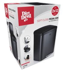 Dirt Devil Odpadkový koš na tříděný odpad 2 x 12 l tiché zavírání černá ED-249507