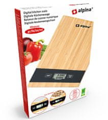 Alpina Kuchyňská váha 5 kg bambus ED-218677