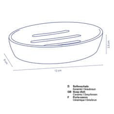 Kela Miska na mýdlo Dots keramika šedohnědá KL-23600