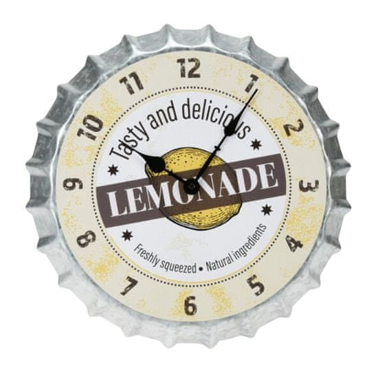 SEGNALE Hodiny nástěnné designové kov 35 cm LEMONADE KO-Y36200690lemo