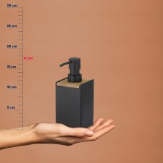 Kela Dávkovač mýdla Cube polyresin černá 300 ml KL-23689