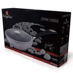 Berlingerhaus Wok s mramorovým povrchem s poklicí 28 cm Gray Stone Touch Line BH-1160