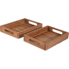 Sada servírovacích podnosů 3 ks teak KO-J11301330