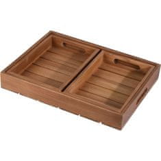 Sada servírovacích podnosů 3 ks teak KO-J11301330