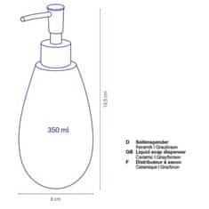 Kela Dávkovač mýdla Dots keramika šedohnědá 350 ml KL-23602