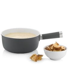 Kela Sýrové fondue LANCY keramika, šedá, 1L O22cm x v19,5cm KL-16564