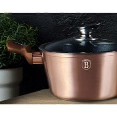 Berlingerhaus Kastrol s mramorovým povrchem a poklicí 20 cm Rosegold Metallic Line BH-1514