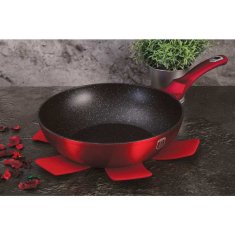 Berlingerhaus Pánev WOK s mramorovým povrchem 30 cm Burgundy Metallic Line BH-6166