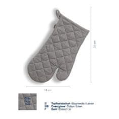 Kela Chňapka rukavice do trouby Puro 55%bavlna/45%len šedá 31,0x18,0cm KL-12803