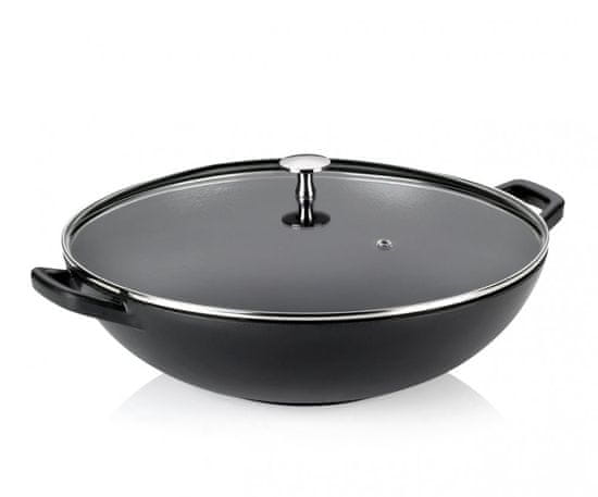 Kela Wok s poklicí litinový CALIDO 36 cm černá KL-12475